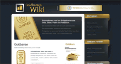 Desktop Screenshot of goldbarren-wiki.de